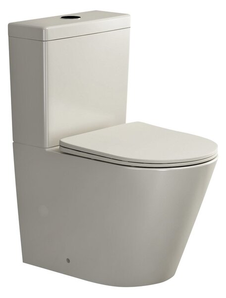 Sapho Sapho, vas combinat WC PACO FĂRĂ BORDA cu rezervor, deșeuri inferioară/spate, fildeș, PC1012WRBE