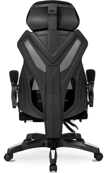 JAKS Scaun de gaming MAXIMO alb și negru
