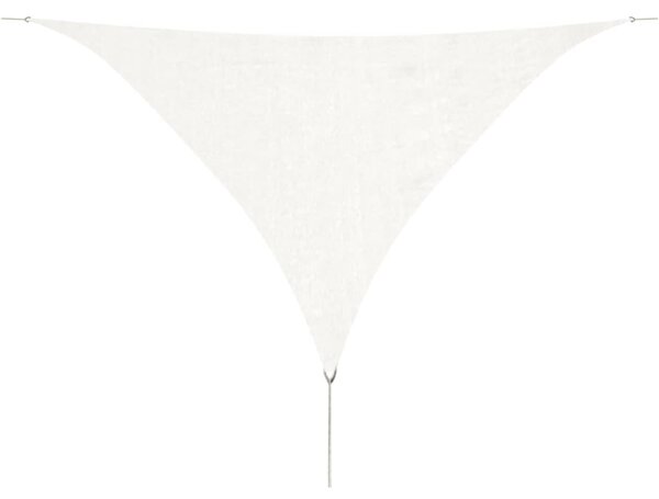 Pânză parasolar din HDPE triunghiulară 3,6x3,6x3,6 m, alb
