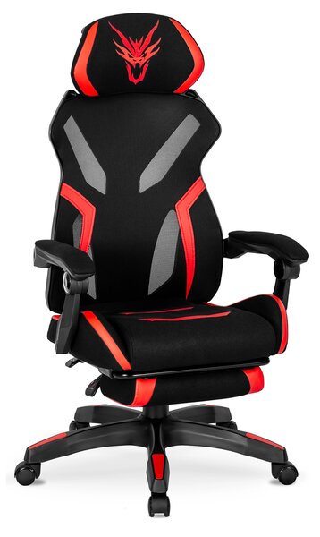 JAKS Scaun de gaming MAXIMO negru roșu