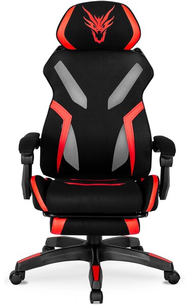JAKS Scaun de gaming MAXIMO negru roșu