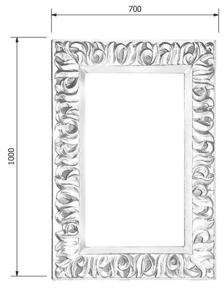 Sapho Sapho, oglinda ZEEGRAS in rama, 70x100cm, auriu, IN448
