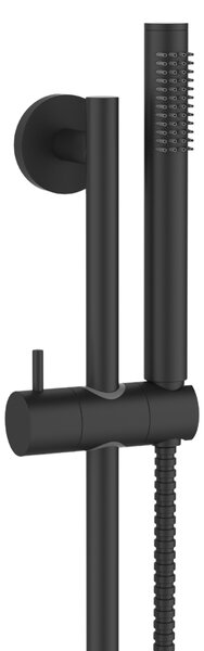 Invena Alonia, coloană de duș cu set de duș manual, 1 funcție, negru lucios, INV-AU-70-Z04-V