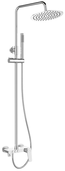 Invena Alonia, set de duș cu duș manual și cap de duș, cromat, INV-AU-70-D01-V