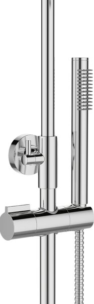 Invena Alonia, set de duș cu duș manual și cap de duș, cromat, INV-AU-70-D01-V