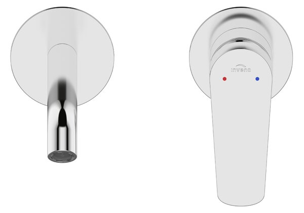 Invena Alonia, baterie lavoar încastrată cu sistem de montare I-box, cromată, INV-BP-70-U01-V