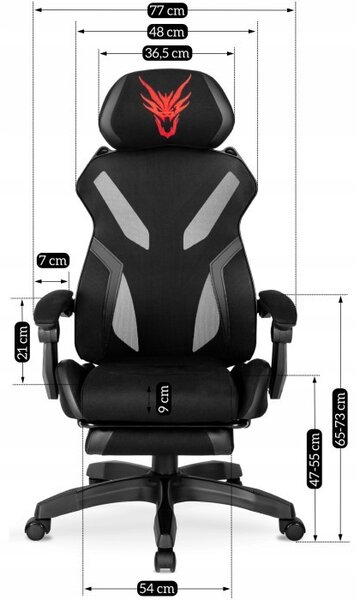 JAKS Scaun de gaming MAXIMO negru