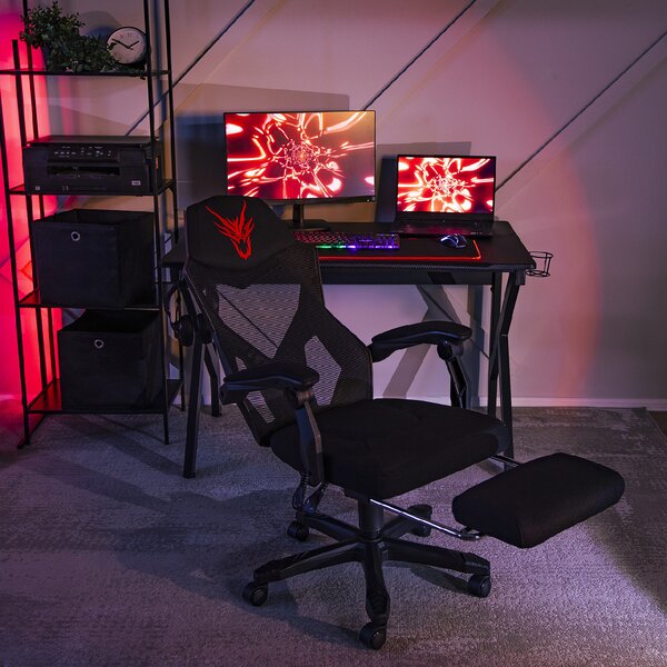 JAKS Scaun de gaming BING negru