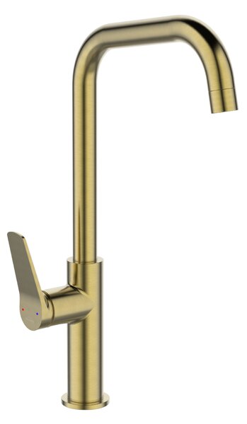 Invena Alonia, baterie înaltă pentru chiuvetă h-373, auriu mat, INV-BZ-70-009-V