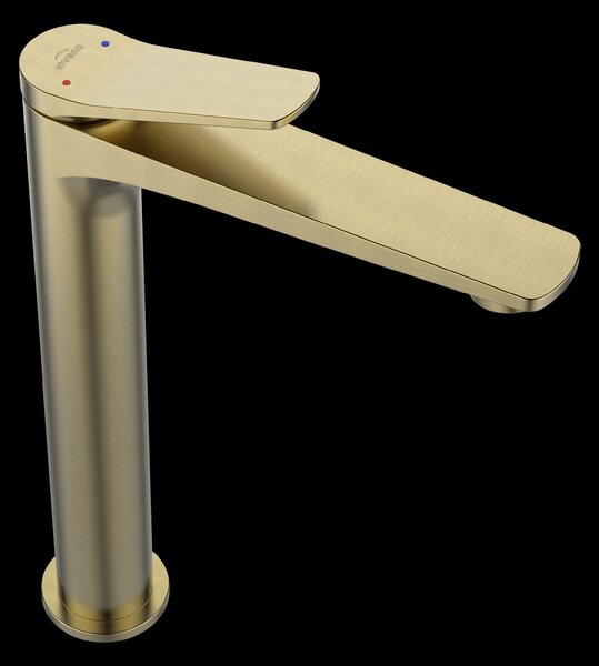 Invena Alonia, baterie lavoar înaltă h-289, auriu mat, INV-BU-70-W09-V