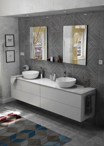 Sapho Sapho, Dulap superior TREOS cu ușă 35x50x22cm, stânga/dreapta, negru mat, TS040-3535