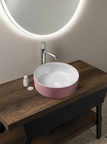 Sapho Lavoar de blat Sapho, ARDEA din ceramică, diametru 41 cm, roz, AR041