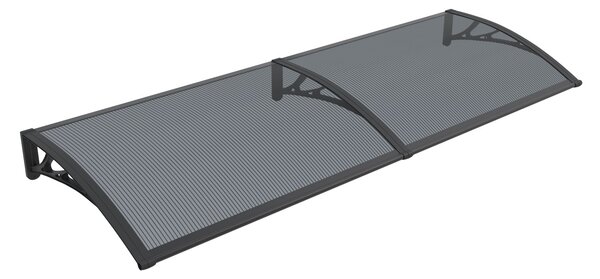 Copertină PREMIUM 150x120 cm, placă 6 mm dintr-o bucată – Negru/Antracit