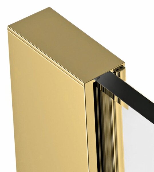 Erga Paris, șină profil U pentru paravane de duș cu grosimea sticlei de 8 mm, lungime 200 cm, auriu strălucitor, ERG-V02-PARIS-PROFILE-GD