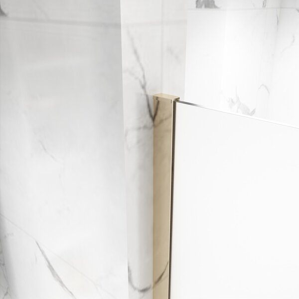 Erga Paris, Paravan de duș Walk-In 50x200 cm, sticlă mată 8mm, profil auriu lucios, ERG-V02-PARIS-050x200-FR-GD