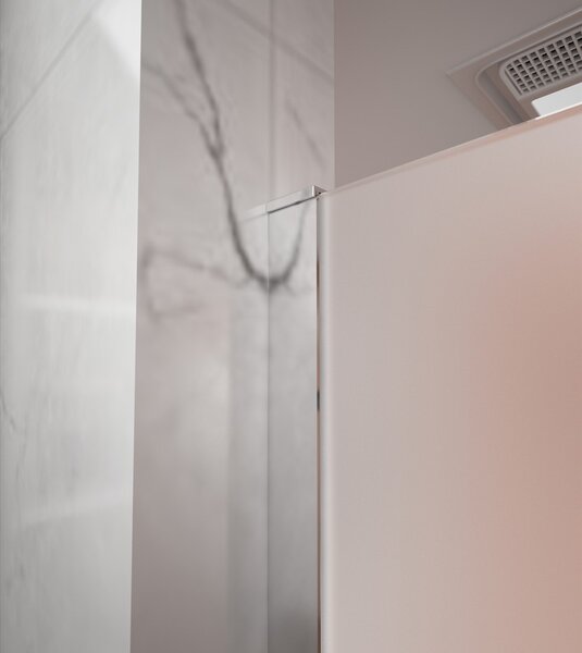 Erga Paris, Paravan de duș walk-in 50x200 cm, sticlă mată 8mm, profil cromat, ERG-V02-PARIS-050x200-FR-CR