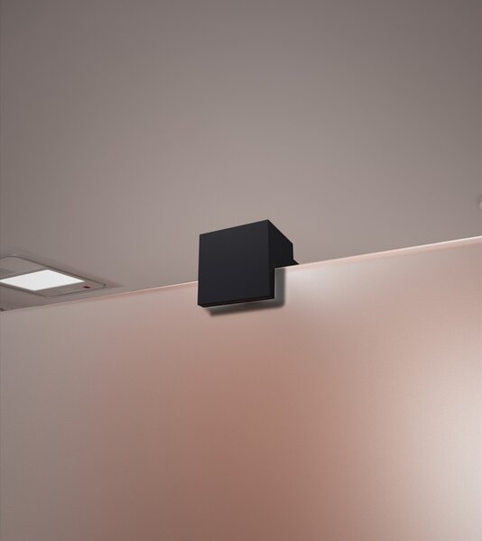 Erga Paris, Paravan de duș walk-in 50x200 cm, sticlă mată 8mm, profil negru, ERG-V02-PARIS-050x200-FR-BK