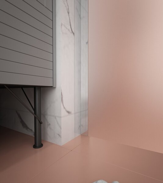 Erga Paris, Paravan de duș walk-in 50x200 cm, sticlă mată 8mm, profil cromat, ERG-V02-PARIS-050x200-FR-CR