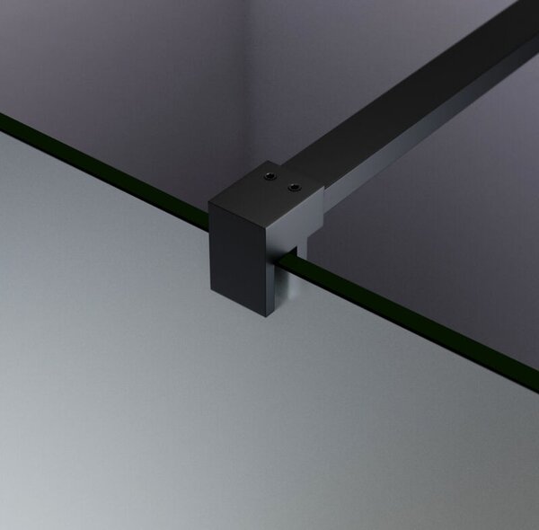 Erga Paris, Paravan de duș walk-in 50x200 cm, sticlă mată 8mm, profil negru, ERG-V02-PARIS-050x200-FR-BK