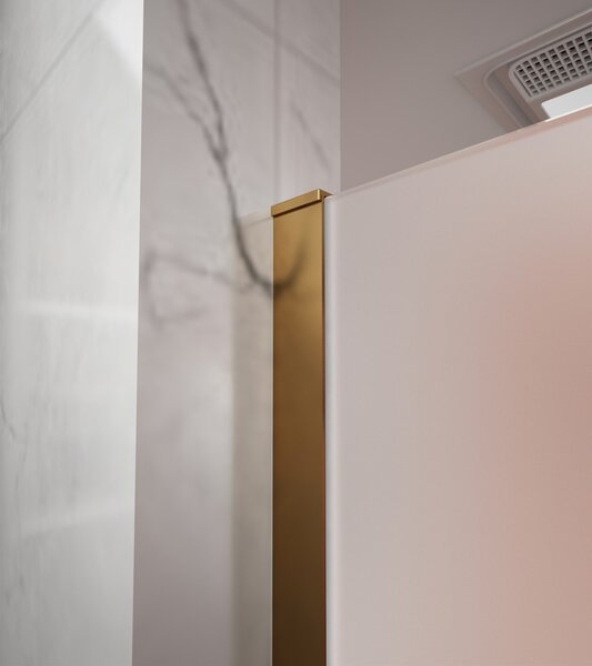 Erga Paris, Paravan de duș Walk-In 50x200 cm, sticlă mată 8mm, profil auriu mat, ERG-V02-PARIS-050x200-FR-GB
