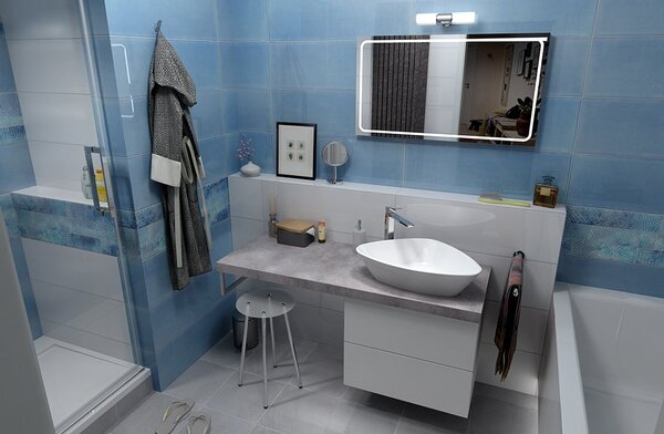Sapho Blat lavoar Sapho, AVICE 100x50cm, grosime 5cm, stejar alb vechi, AV105
