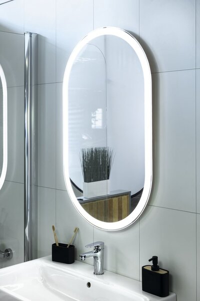 Sapho Sapho, oglinda PARGA ovala cu iluminare LED 60x100 cm, PG600