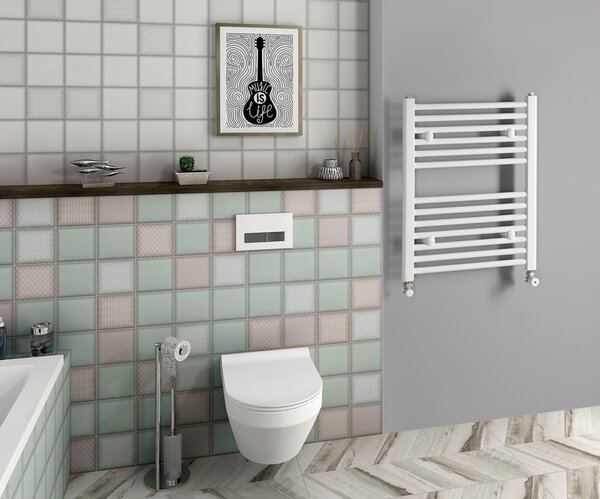 Aqualine Aqualine, radiator DIRECT cu racord lateral 450x1320 mm, negru mat, ILR34B