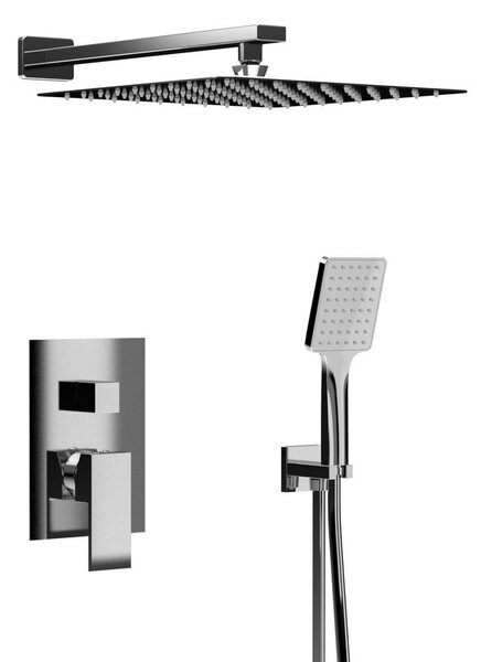Sapho Sapho, set de duș încastrat CUBEMIX cu baterie cu pârghie, 2 ieșiri, cromat, CM042-01