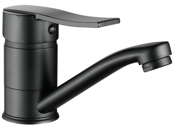 Kuchinox Madera, baterie lavoar cu braț rotativ, negru mat, LAV-BQM_726D