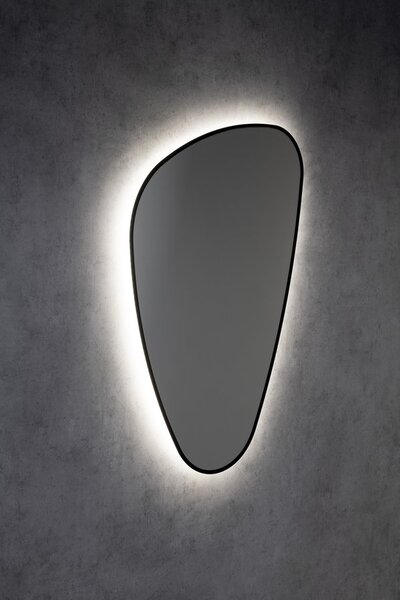 Sapho Sapho, oglindă cu iluminare din spate cu LED ELENA 20W, 68x96cm, negru mat, 30574CI