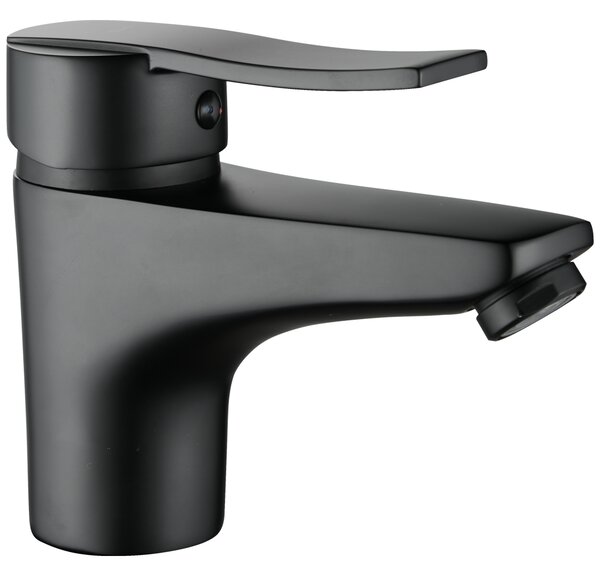 Kuchinox Madera, baterie lavoar h-118 cu dop de scurgere ClickClack, negru mat, LAV-BQM_722D