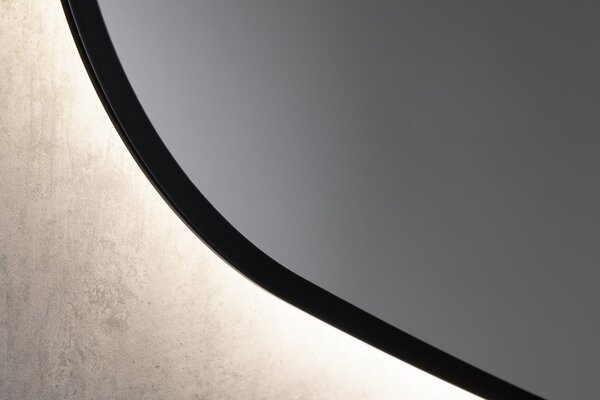 Sapho Sapho, oglindă cu iluminare din spate cu LED ELENA 20W, 68x96cm, negru mat, 30574CI