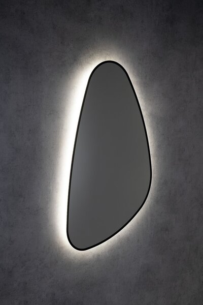 Sapho Sapho, oglindă cu iluminare din spate cu LED ELENA 20W, 68x96cm, negru mat, 30574CI
