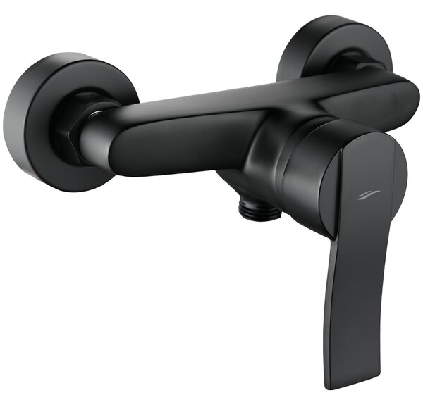 Kuchinox Madera, baterie duș de perete, negru mat, LAV-BQM_740D
