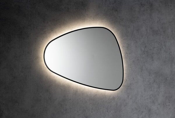 Sapho Sapho, oglindă cu iluminare din spate cu LED ELENA 20W, 68x96cm, negru mat, 30574CI