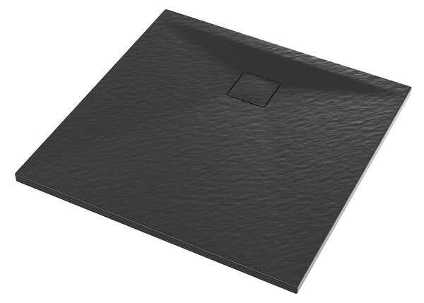 Gamma Oldaf, cădiță de duș pătrată SMC 80 x 80 cm, negru mat, GMA-OL-8080BK