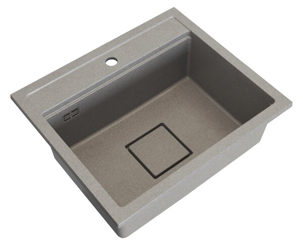 Gamma Quadro 5850, chiuvetă din granit cu 1 compartiment 580x495x220 mm, bej, GMA-ZLE000231