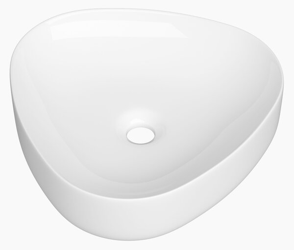 Gamma Vaso, lavoar asimetric 40x40 cm, alb lucios, GMA-UC-VASO