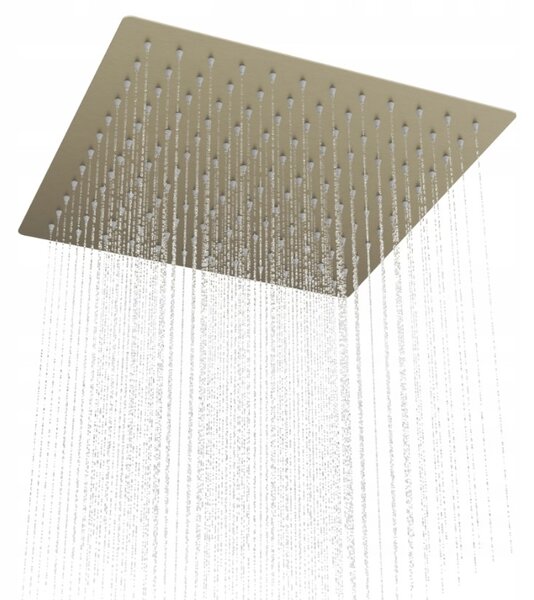 Gamma Gamma, cap de duș din oțel inoxidabil 25x25 cm, auriu mat, GMA-DMK25-BGD