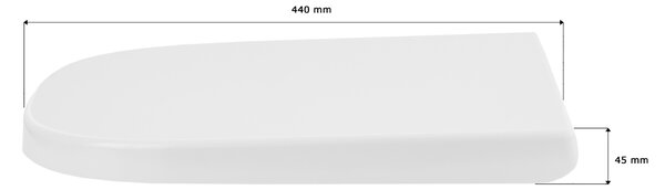 Gamma Lumino, capac WC 445x345 mm, alb lucios, GMA-LUMINO