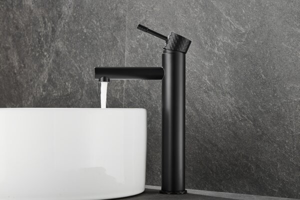 Gamma Roy, baterie lavoar înalt h-301, negru mat, GMA-BRYPUW-BK