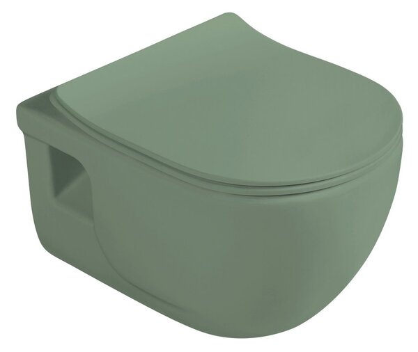 Sapho Sapho, Capac WC BRILLA, SLIM, Închidere silențioasă, Verde Mat, 100787-128