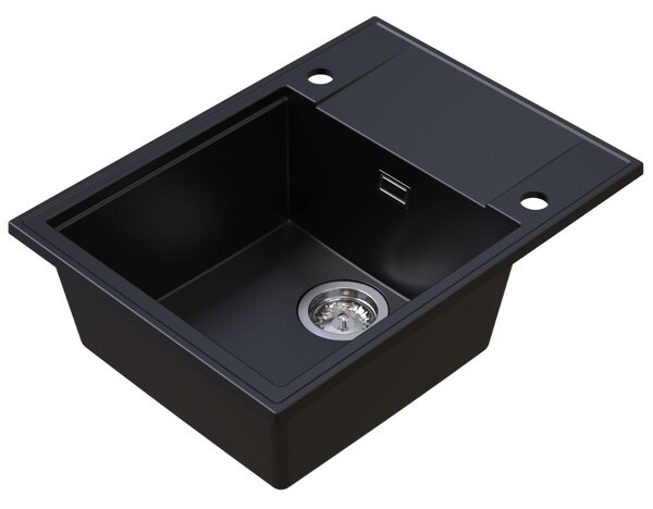 Chiuvetă de bucătărie din granit Sink Quality Sink55, 620x460x215 mm, neagră, SKQ-SINK.C.1KKO