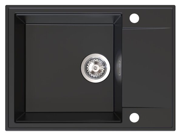 Chiuvetă de bucătărie din granit Sink Quality Sink55, 620x460x215 mm, neagră, SKQ-SINK.C.1KKO