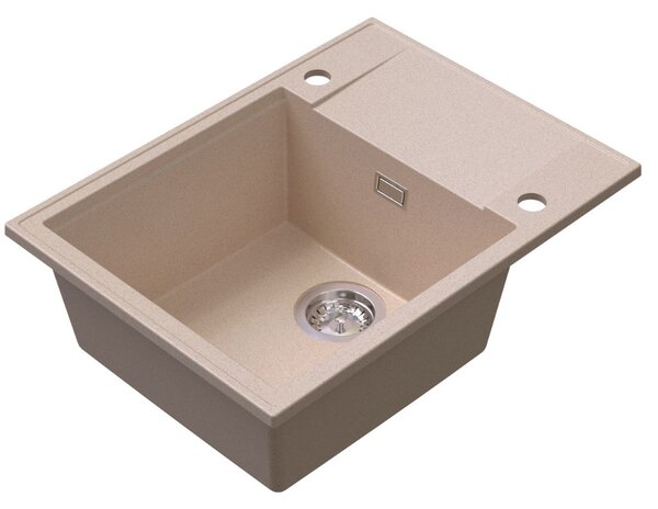 Chiuvetă de bucătărie din granit Sink Quality Sink55, 620x460x215 mm, bej, SKQ-SINK.P.1KKO