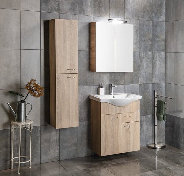 Aqualine, dulap coltar ZOJA/KERAMIA FRESH 35x78x35cm, stejar platinat, 50323