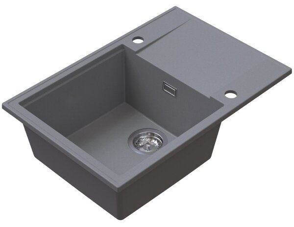 Chiuvetă de bucătărie din granit Sink Quality Sink55, 680x460x215 mm, gri, SKQ-SINK.D.1KDO