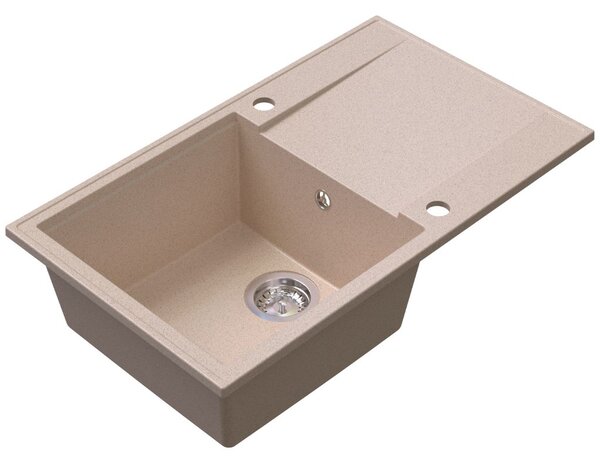 Chiuvetă de bucătărie din granit Sink Quality Sink55, 780x460x215 mm, bej, SKQ-SINK.P.1KDOL