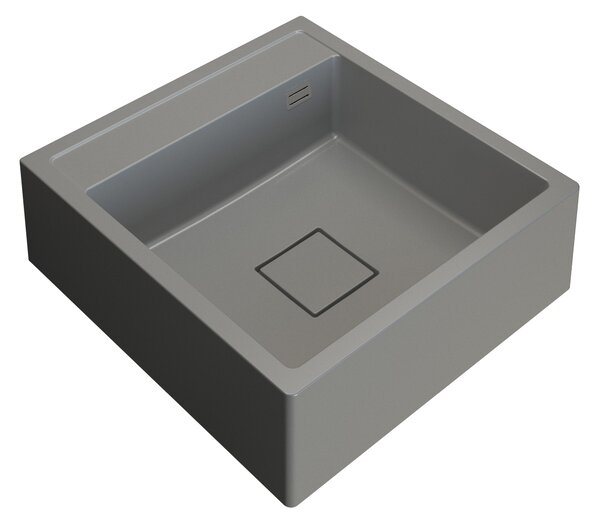 Gamma Farmerski, chiuvetă din granit cu 1 compartiment 600x630x210 mm, gri, GMA-ZLE000212