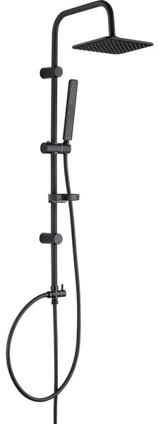 Kuchinox Ares, coloană de duș cu cap de duș manual și de ploaie, negru mat, LAV-PG3_70KX